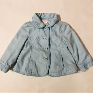 Janie and Jack 12-24m light blue lined jacket
